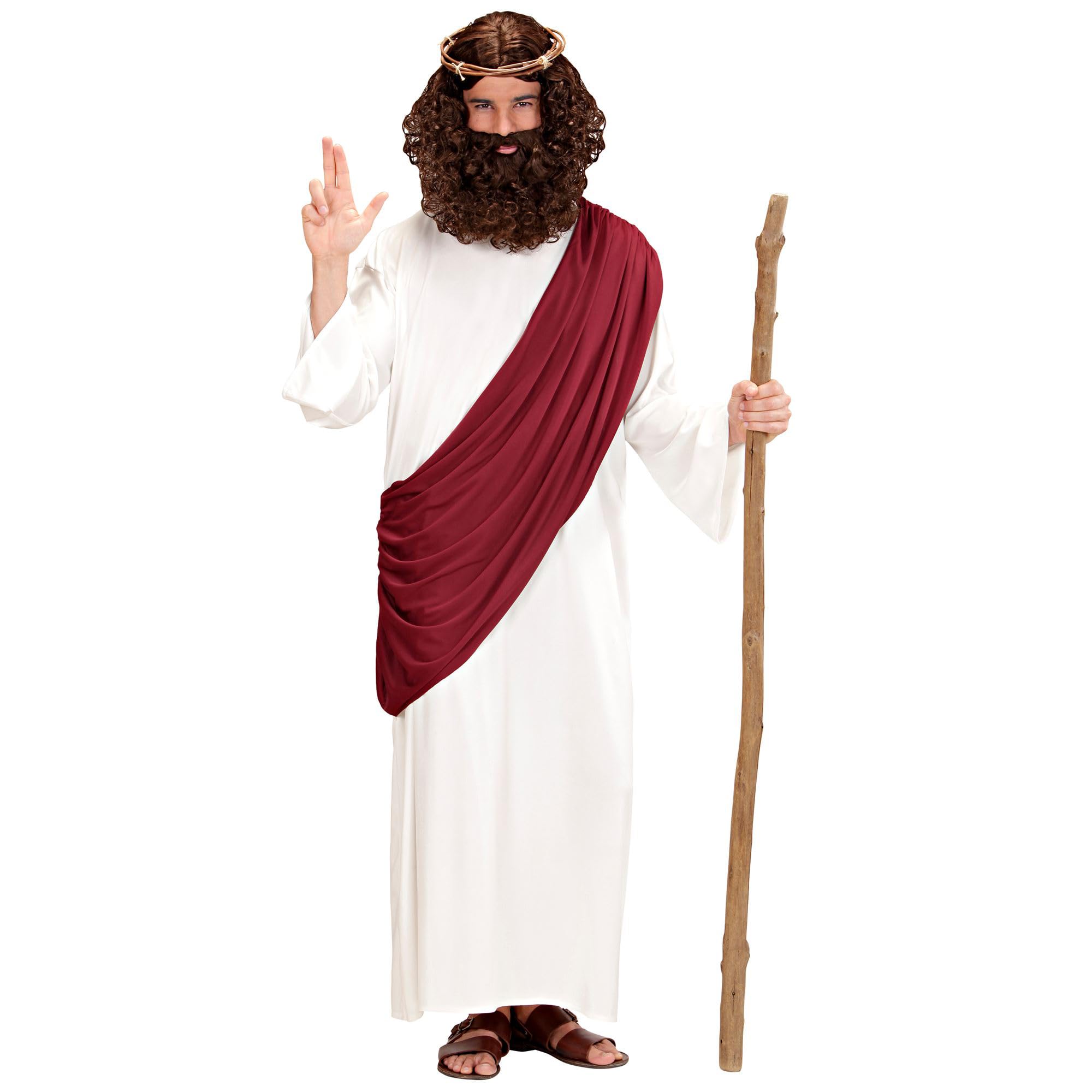 W WIDMANN MILANO Party Fashion - Messiah Costume for Men, Bible, Religious Parties, Easter, Carnival, Theme Parties, Size XL, White
