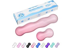 ABRONDA Gel Wrist Rest for Keyboard and Mouse, Wrist Rest for Keyboard, Mouse Wrist Support, Pain Relief, Cool Touch, Non-Skid, Keyboard and Mouse Wrist pad Set