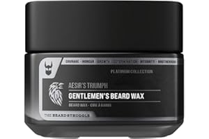 THE BEARD STRUGGLE Gentlemen's Beard & Mustache Wax for Men by Beard Struggle - Viking Beard Wax Helps to Tame Style & Groom - Platinum Collection - Aesir's Triumph - Moustache Wax, 50g / 1.76 US. oz.