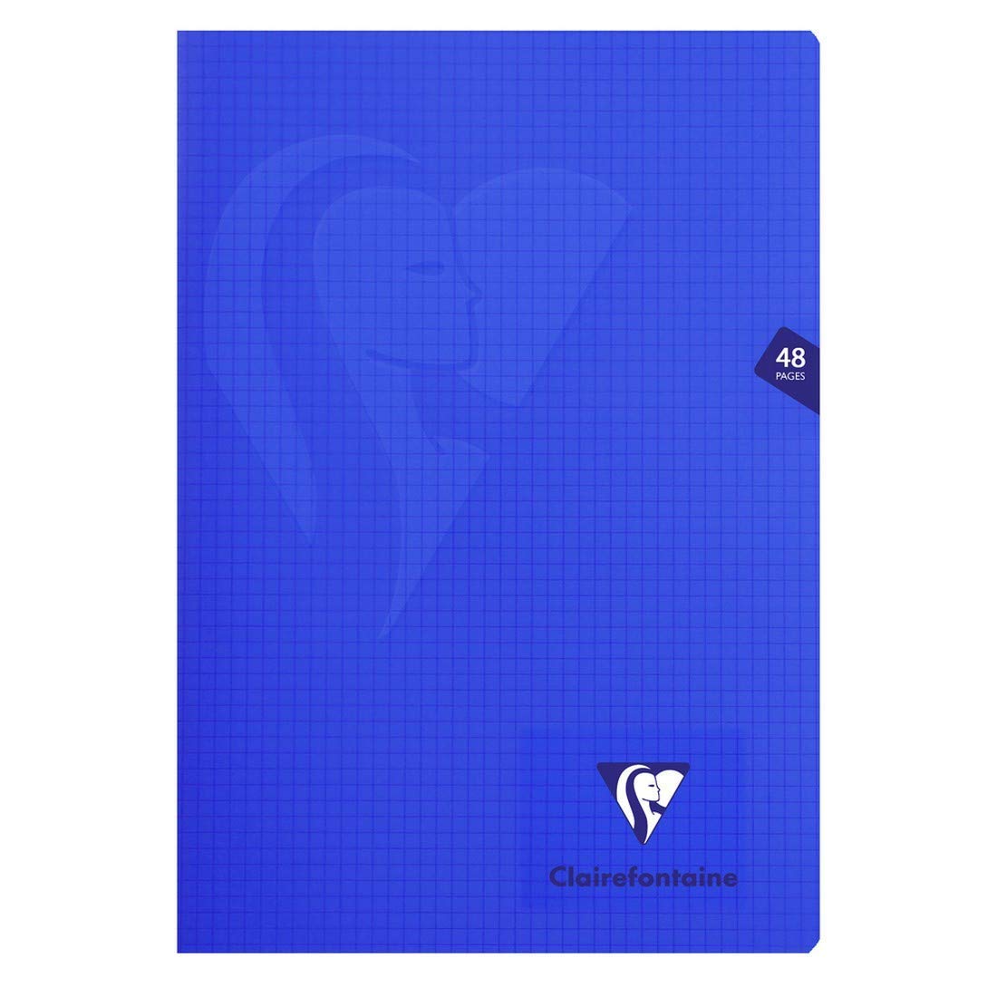Clairefontaine 303522C A Mimesys Stapled Notebook - A4 21x29.7 cm - 120 Pages Small Squares with Margin - White Paper 90 g - Polypro Cover Random Colour