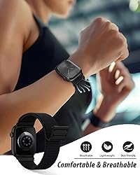 Nylon Loop Sport Band Compatible with Apple Watch