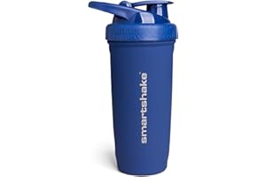 Smartshake Reforce Stainless Steel Protein Shaker Bottle 900 ml | 30 oz - Leakproof Screw-on Lid - BPA Free – Unisex - Navy Blue