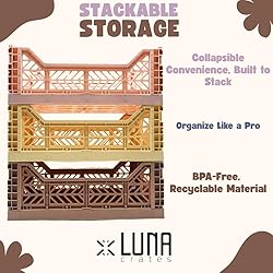 Collapsible Storage Box, Foldable Crate Organizer