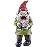 FICITI Zombie The Walking Dead Gnome Garden Statue Sculpture Scary Halloween Decoration - Resin, 10 Inches