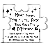 Thank You Gifts For Teacher Nurse Mentor Coworker Women Man Acrylic Puzzle Piece Plaque Office Decor Desk Sign Employee Appreciation Gifts Retirement Gift