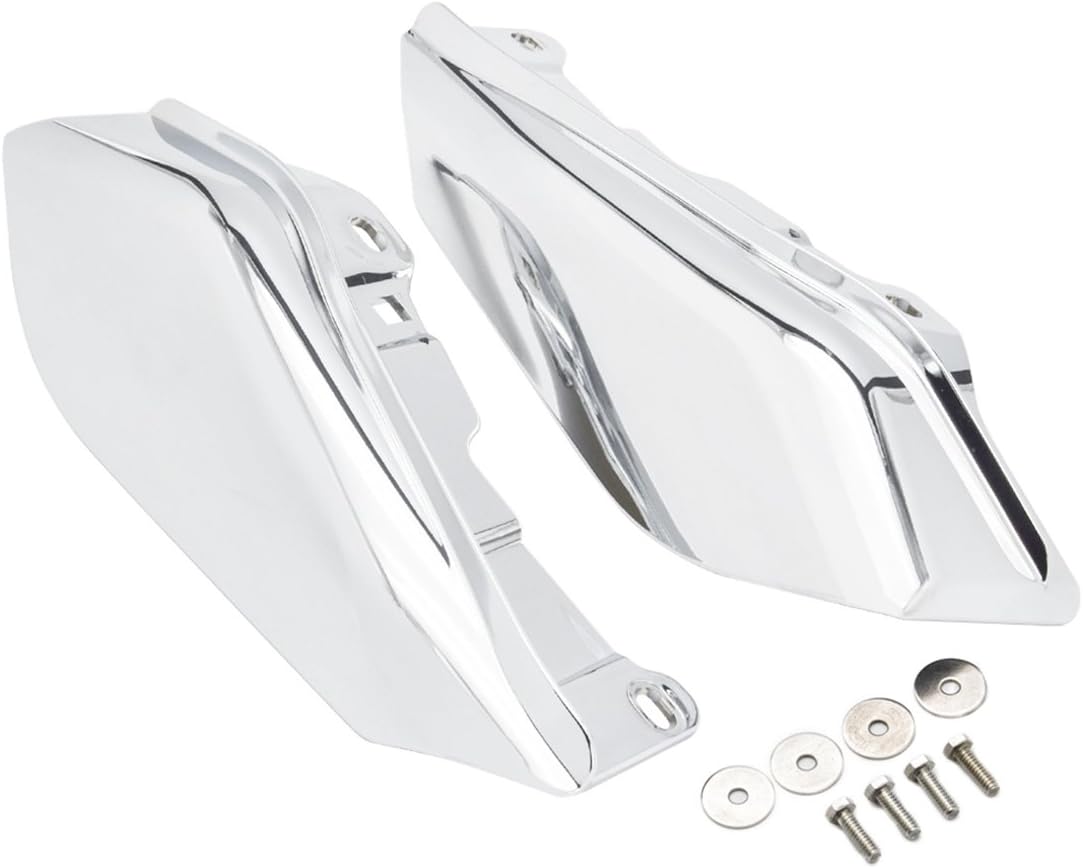 Clipsone Chrome Mid Frame Air Deflector Heat Deflector for Harley Touring Road King FLHR 2009-2018