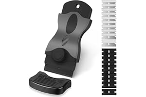 Ainiv Razor Blade Scraper, 2-in-1 Scraper Tool with 10PCS Metal Blades and 10PCS Plastic Blades, Multi-funtional Cleaning Razor Scraper for Decals, Stickers, Labels, Caulk, Adhesive, Paint Removal