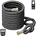 Crenova 50ft Extendable Hose Garden Hose with Double Latex Core, Solid Brass Connector and Extra Strength Textile for Garden Watering and Car Washing