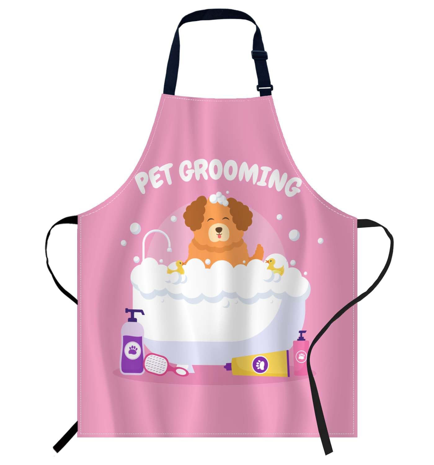 Smooffly Pet Grooming Apron for Dog & Kitchen Apron for Men & Women, BBQ & Catering Bibs