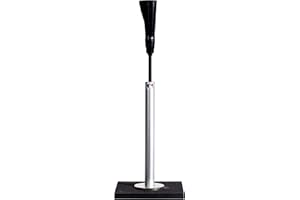 Franklin Sports Portable Batting Tee - Industrial Grade Adjustable Baseball and Softball Hitting Tee - Weighted Base For Stability - Portable Tee For Practice Anywhere, Silver