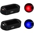 ANKIA 2PCS Solar Power Fake Car Alarm LED Light, Simulated Dummy Warning Anti-Theft LED Flashing Security Light, Car Alarm Sy
