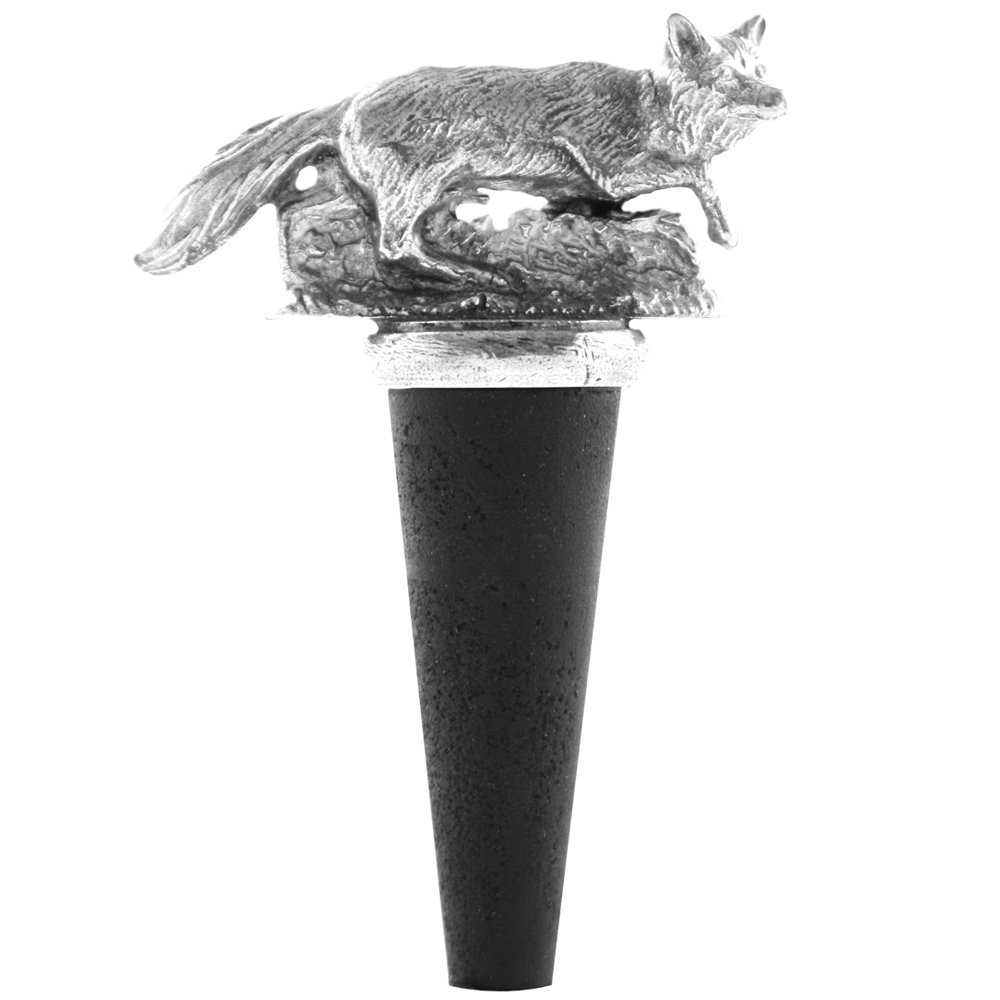 English Pewter Company Running Fox Wine Bottle Stopper [BOT212]
