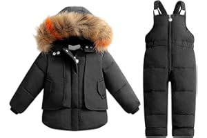 SRKRANDO Baby Boy Snowsuit Winter Clothes Toddler Snow Pants And Jacket Kids Girls Coats