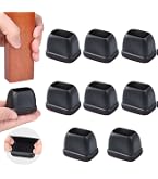 Chair Leg Floor Protectors – 20Pcs Rubber Caps, 0.8x1.6in Rectangle, Non-Slip Thick PVC For Patio & Indoor Furniture