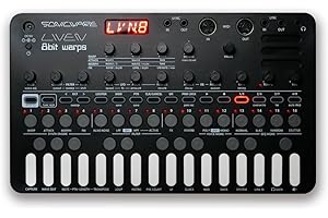 Sonicware Liven 8bit Warps [8-bit Synthesizer with 4-track Looper] – Portable, Battery-Powered & Built-in Speaker for On-the-Go Sound Creation, Covering Chiptune, Game Music, and Ambient Music