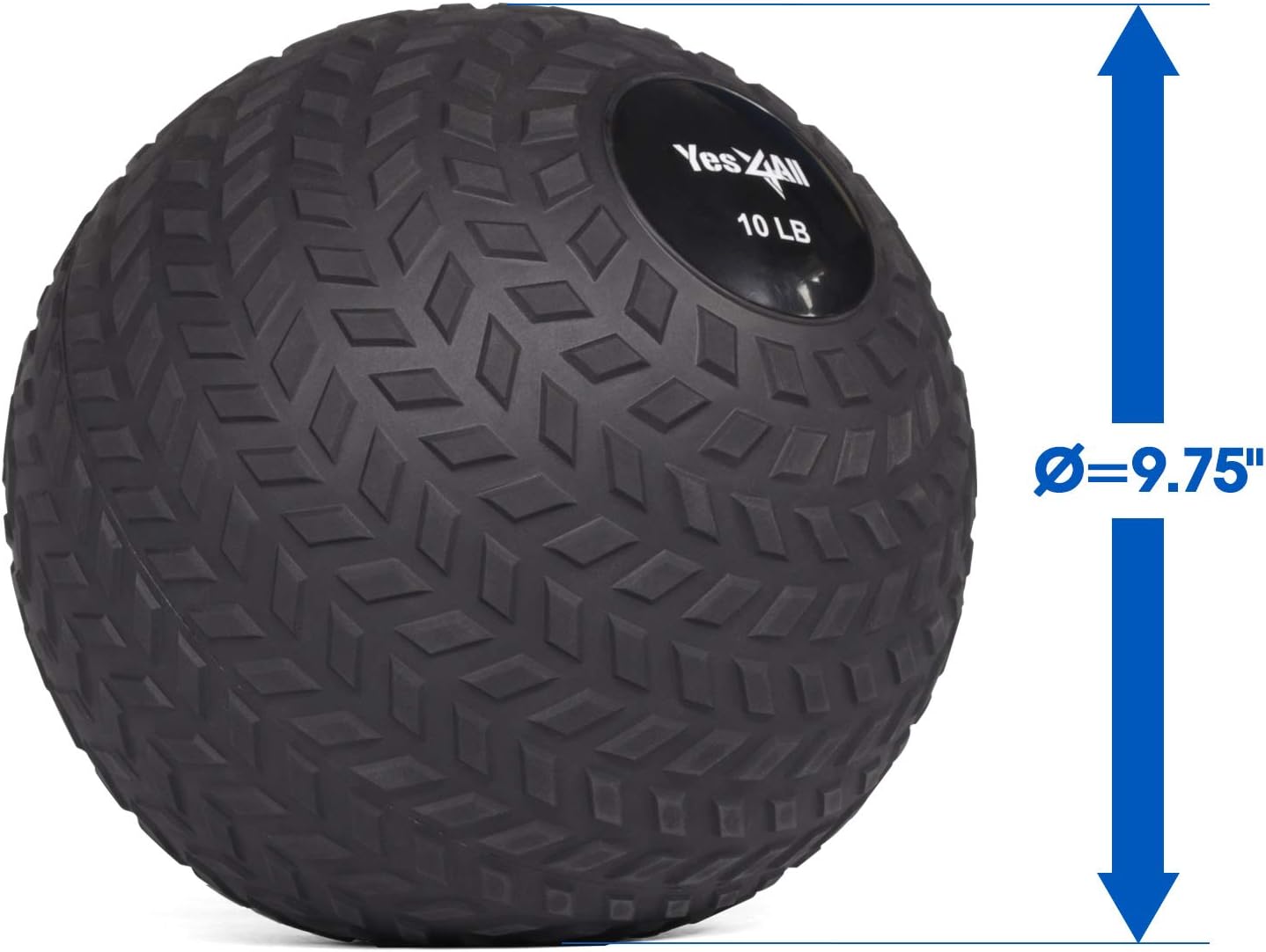 Yes4All 10 lbs Slam Ball for Strength and Crossfit Workout – Slam Medicine Ball (10 lbs, Black) : Sports & Outdoors