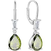 TIMFROZ Women Dangle Drop Earrings 925 Sterling Silver 5A Cubic Zirconia Leverback Teardrop Earrings Anniversary Mother's Day Birthday Christmas for Her