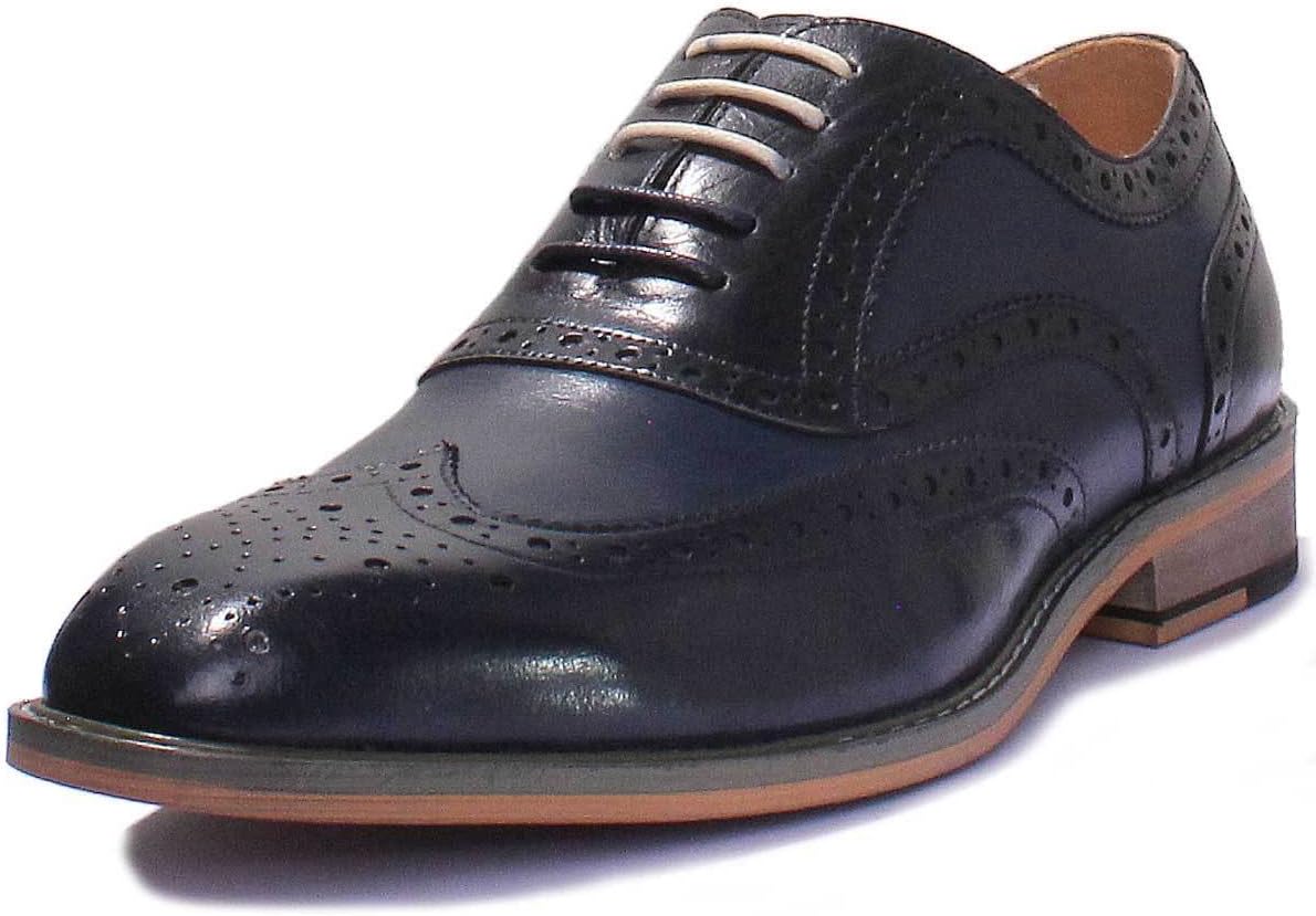 Justin Reece Grant Two Tone Leather Lace up Formal Brogue
