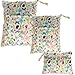 Damero 3pcs Pack Wet Dry Bag for Cloth Diapers Daycare Organizer Bag, Jungle