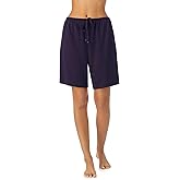 Nautica Womens Sleep Bermuda Shorts - Lightweight, Breathable Pajama Bottoms - Cotton Knit Jersey Sleepwear and Loungewear