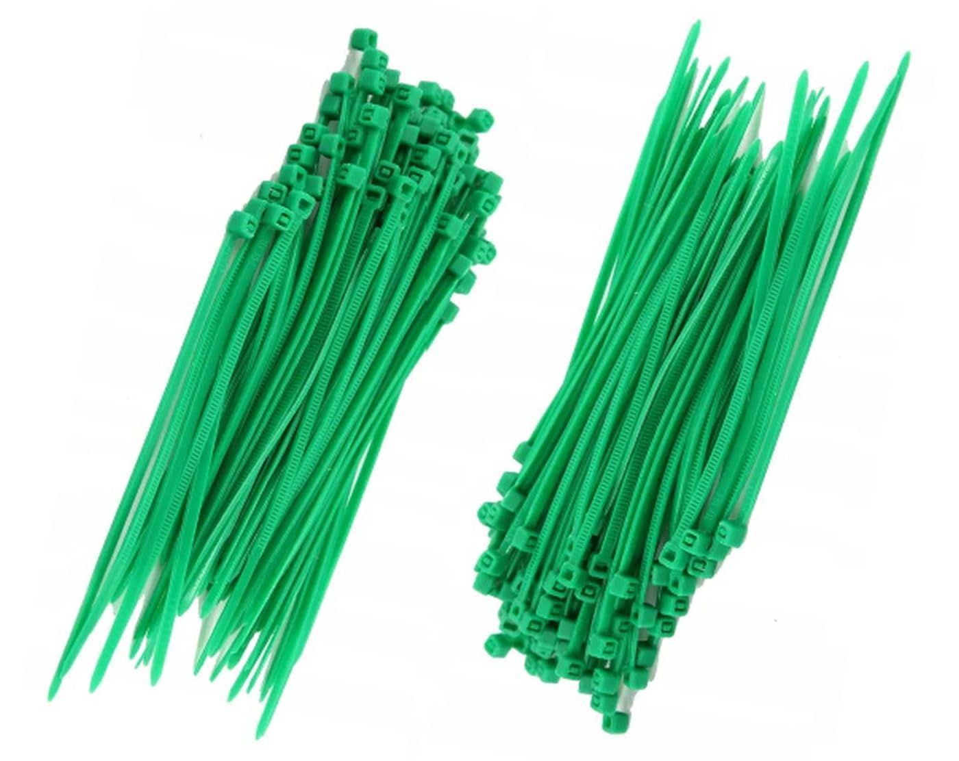 Auto-schmuck so einfach so kreativ Auto-Schmuck Pack of 200 Cable Ties UV Resistant Temperature Resistant Chemical Resistance (Green, 300 x 3.6 mm)