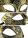 14 Pieces Unisex Retro Half Masquerade Masks Face Mask Venetian Mask for Fancy Dress Costume Party (Gold)