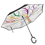 Windproof Umbrella Rainbow,Colorful Tree Design