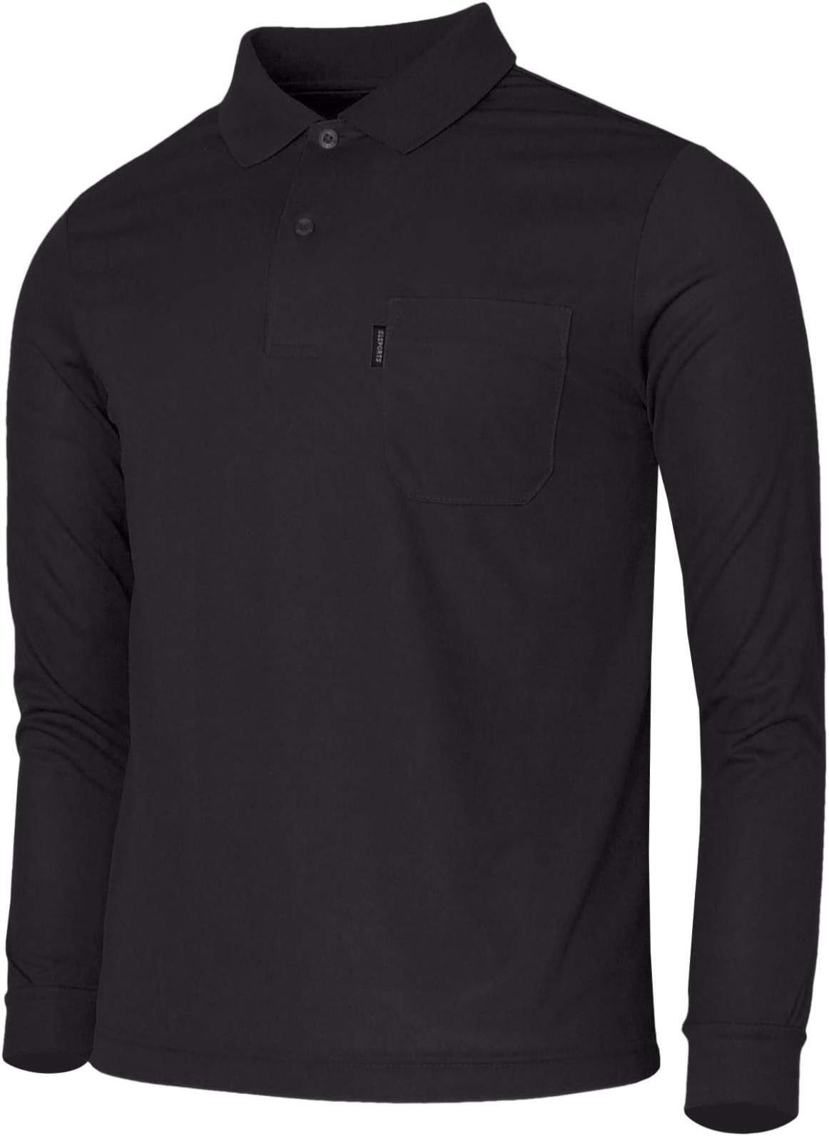 BCPOLO Long Sleeves Polo Shirt Athletic Golf Casual Quick Dry Polo T-Shirt
