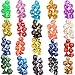 Outee 140 Pcs Polyhedral Dice Set DND Dice 20 Color Complete Dice and Dice Sets for MTG RPG Dice Game with 1 Big Pouch