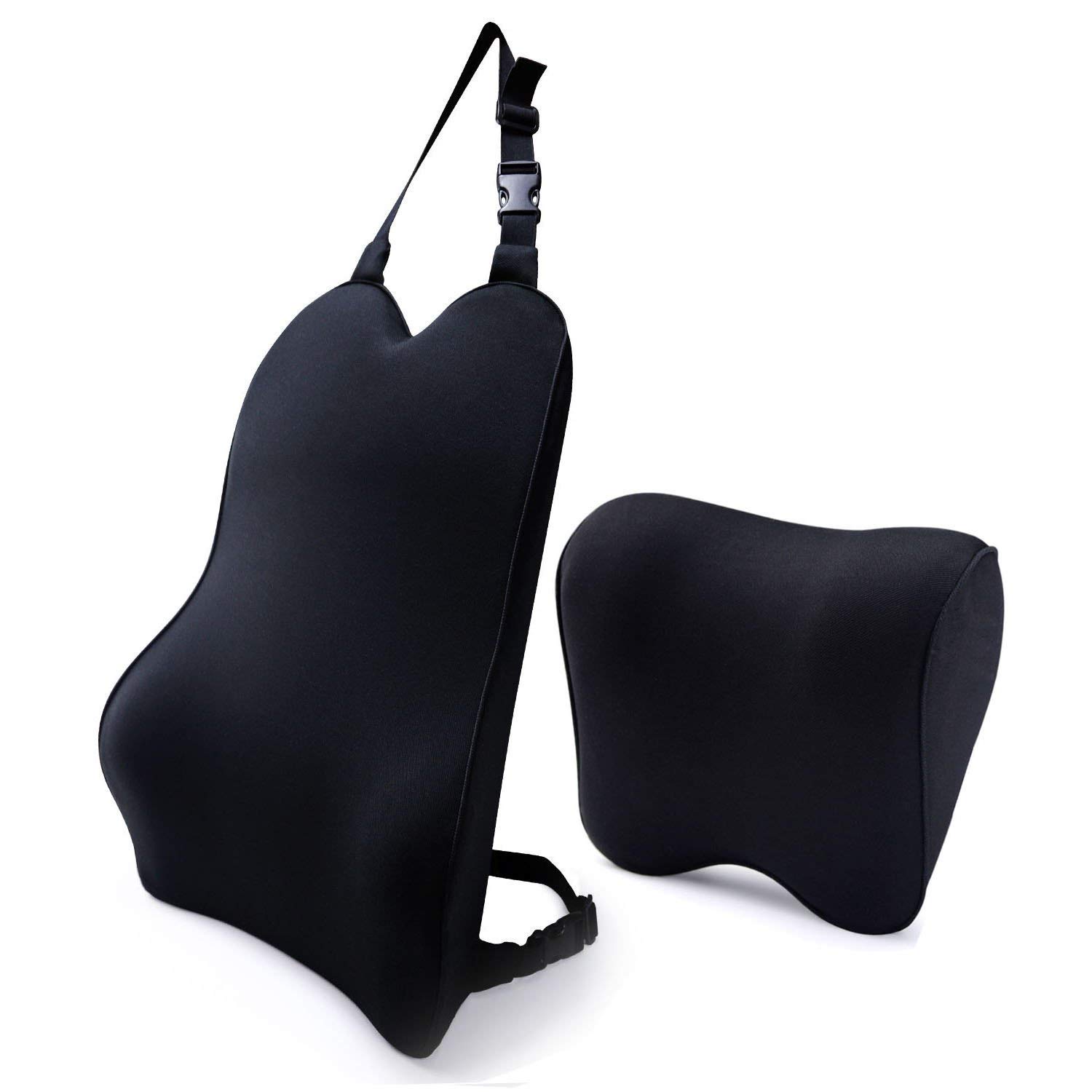 Dreamer Car Back Support in Car & Headrest Pillow Kit Designed for Car