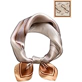 FEELITS 100% Mulberry Silk Head Scarf for Women - 21" Square Hair Scarf, Natural Silk Neckerchief