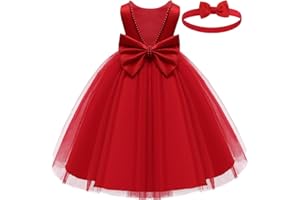 JUP'ELLE Baby Girl Dresses Ruffle Lace Pageant Party Wedding Flower Girl Dress