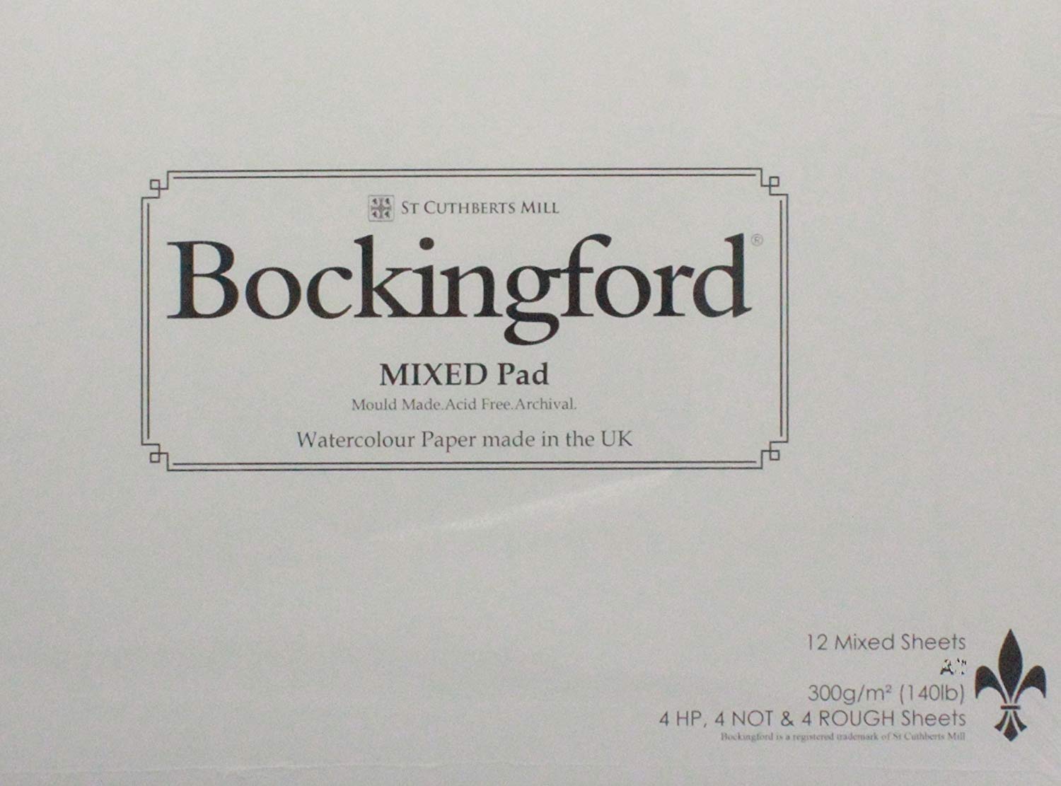 Bockingford Watercolour Paper pad 12 Sheets Mixed Surface Cold Press hot Pressed Rough (A4)