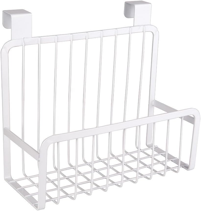 EOAN Alloy Steel Door Cabinet Organizer, 9.2 x 10.5 x 4.5 -inches (White)