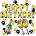Gold Birthday and Champagne Balloon Set - Birthday Party Decorations - 21st - 30th - 40th - 50th - Funny Birthday Party Supplies