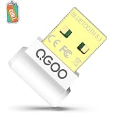 USB Bluetooth Adapter for PC - QGOO Bluetooth Dongle 5.3 EDR, Wireless Receiver for Desktop Computer Laptop Windows 8.1/10/11（white-215）