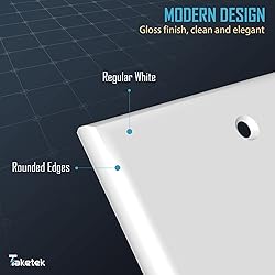TAKETEK Blank Wall Plates, No Device Blank Outlet