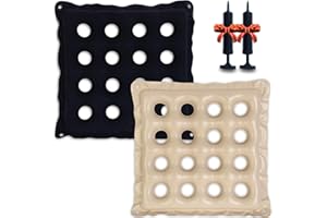 2 Pack Inflatable Seat Cushions for Pressure Relief - Ideal Waffle Cushion for Prolonged Sitting - Wheelchair Cushion for Pre
