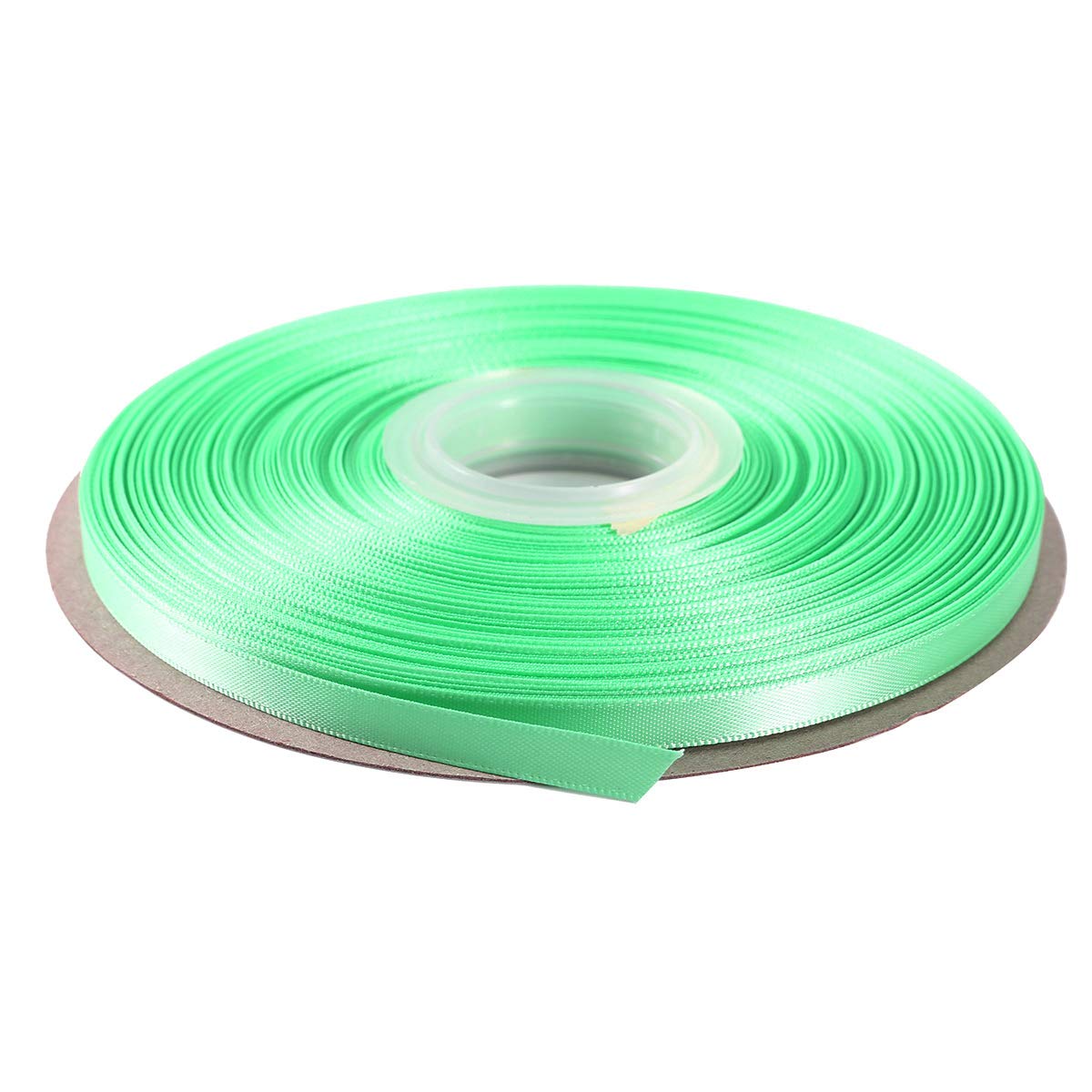 ITIsparkle 6mm Double Faced Satin Ribbon 45 Meters-Roll Set for Gift Wrapping Scrap Books Party Favor Hair Braids Baby Shower Decoration Floral Arrangement Craft Supplies, Aqua Ribbon