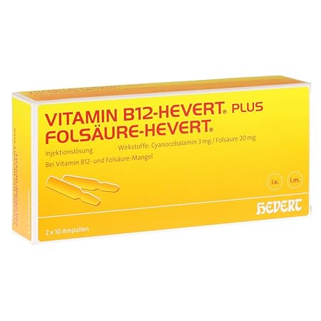 Vitamin B12 Folsäure Hevert Ampullen -paare 10X2 ml
