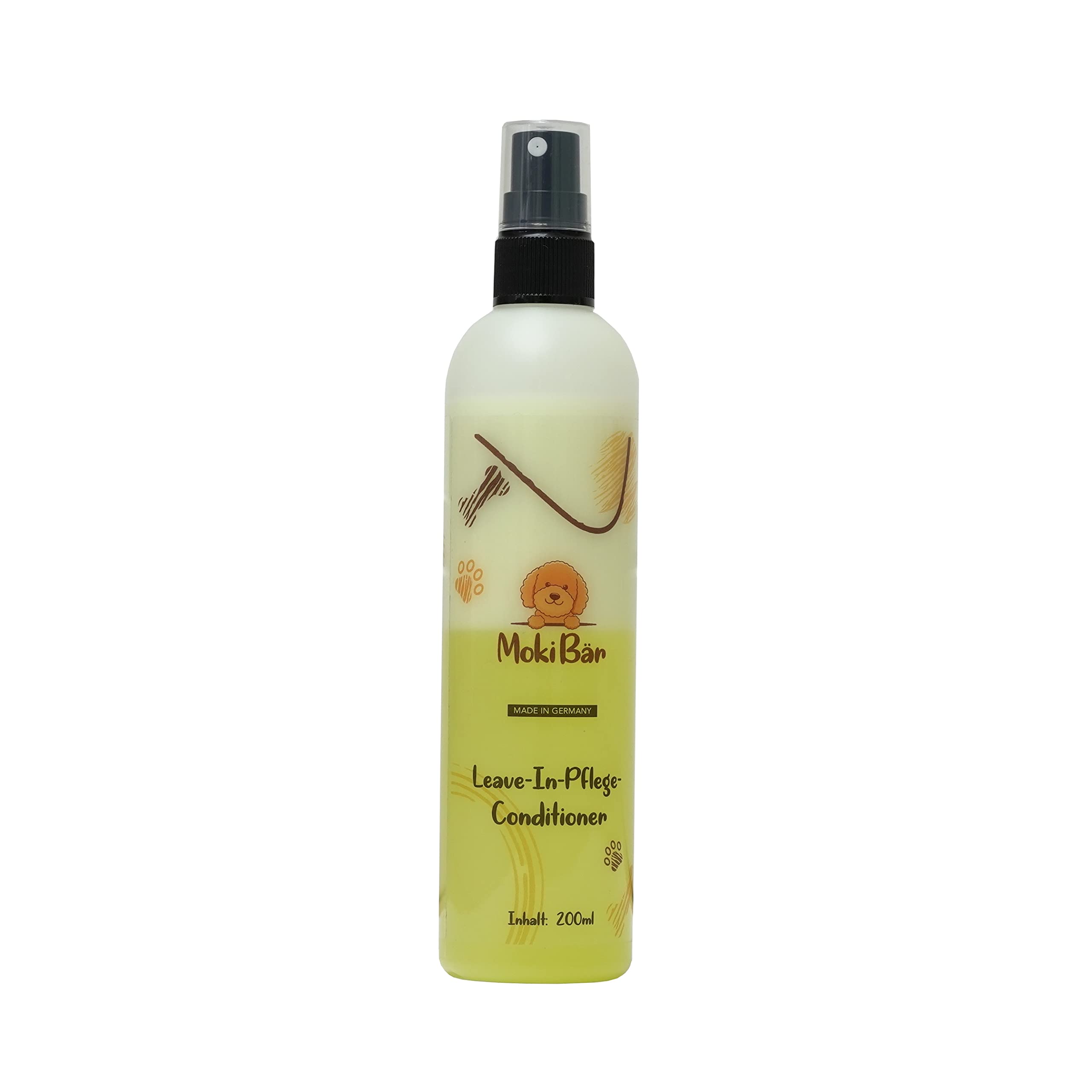 Moki Bär Leave-In Care Conditioner for Dogs 200 ml I With Valuable Argan Oil from Morocco I For Smooth Coat and Good Combability I Made in Germany