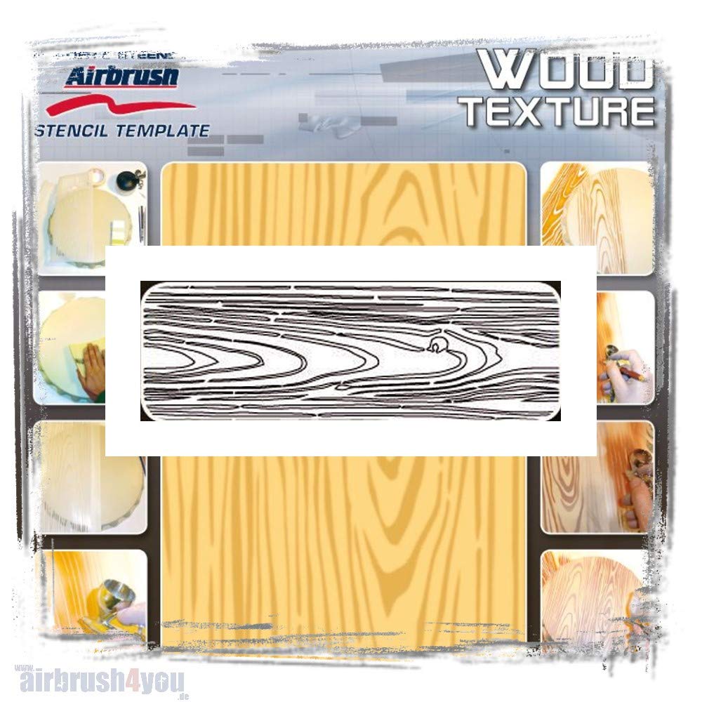 Airbrush Stencil Wood 2 Schablone Holz 410155 Harder und Steenbeck