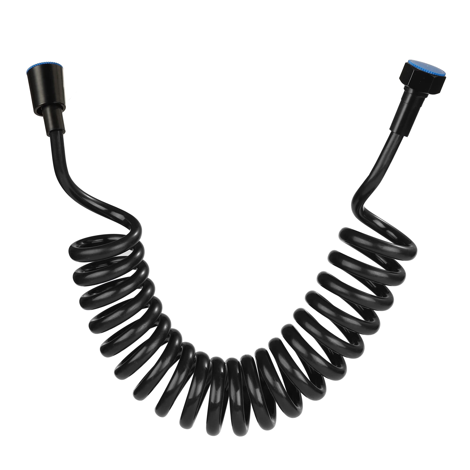 Spring Flexible Shower Hose,ABS Flexible Telescopic Shower Hose for Toilet Faucet, Bidet Sprayer, Hand Shower, Basin Faucet Showers, Bathroom Spiral Flexible Shower Hose-3M (Black)