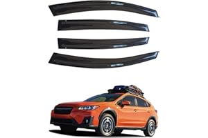 DOLKSN Smoke Black Outside Mount Window Visor Deflectors Rain Guards Fit 2018-2022 Subaru Crosstrek 2017-2022 Subaru Impreza 5 Door Hatchback 4-Piece Set Sub26