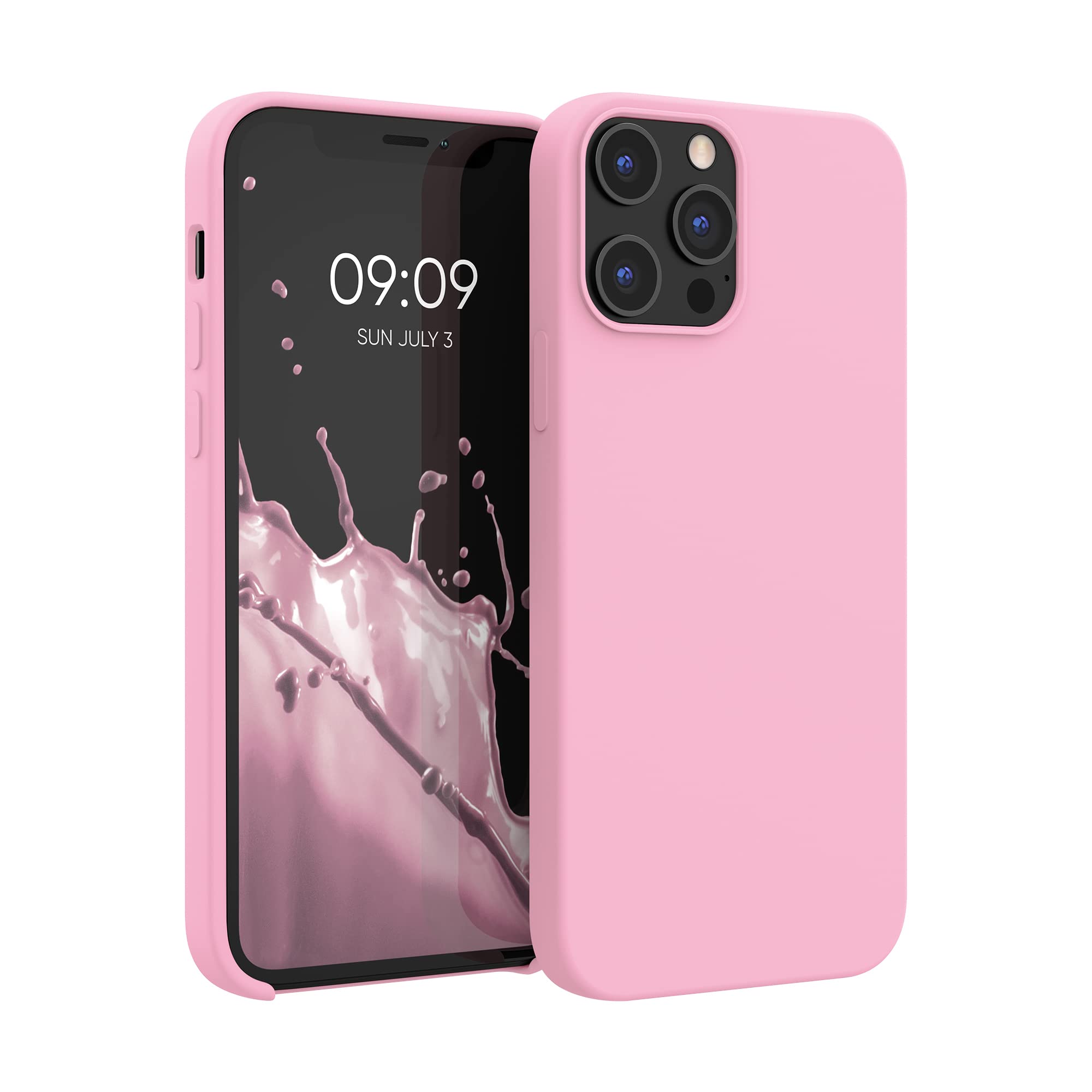 kwmobile Case Compatible with Apple iPhone 12 Pro Max Case - TPU Silicone Phone Cover with Soft Finish - Light Pink โ image 1