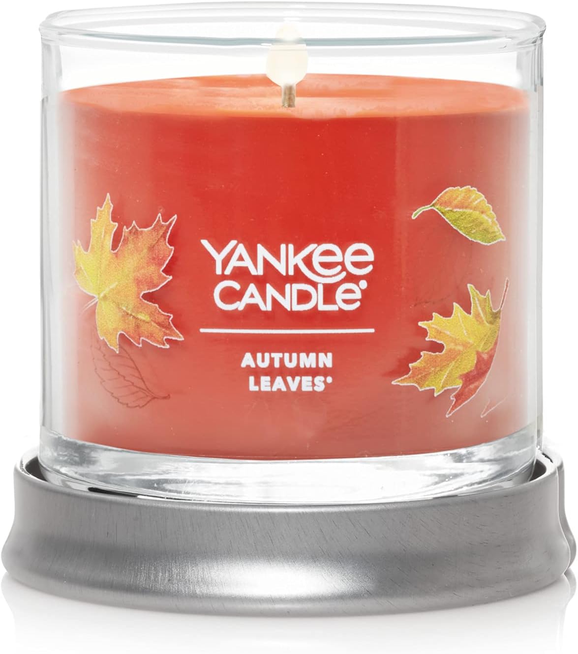 Candles & Holders - Yankee Candle Autumn Leaves Scented, Signature 4.3oz Small Tumbler Single Wick Candle, Over 20 Hours of Burn Time
