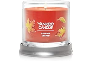 Yankee Candle Autumn Leaves Scented, Signature 4.3oz Small Tumbler Single Wick Candle, Over 20 Hours of Burn Time