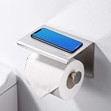 Ibergrif MK34050 Toilet Roll Holder with Shelf Stainless Steel Silver view 6