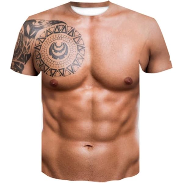 T-shirt Décontracté Unisexe - Imprimé 3D Hypnotique - Multicolore - Taille Regular
