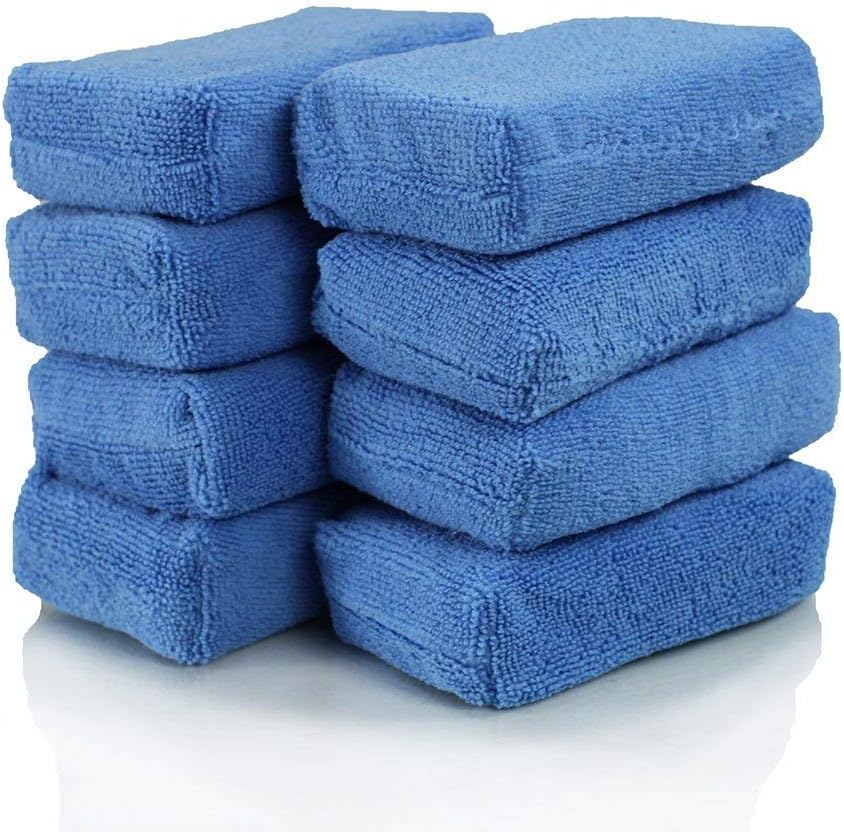 Detailer's Garage MIC_292_08 Premium Grade Microfiber Applicators, Blue (Pack of 8): Automotive